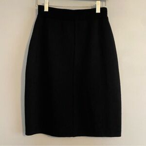 Sonia Rykiel Paris Black Wool Pencil Skirt